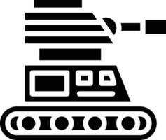 Ejército tanque vector icono estilo