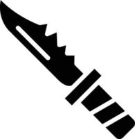 Ejército cuchillo vector icono estilo