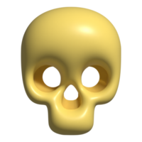 3d icono de cráneo hueso png