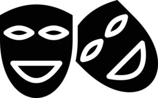 teatro máscara vector icono estilo