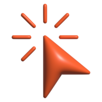 3d icon of cursor pointer png