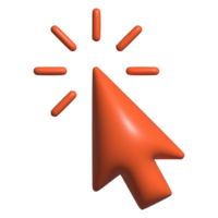 3d icon of cursor pointer png