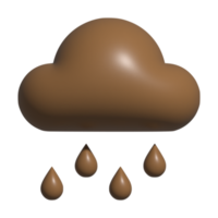 pluie 3d icône png