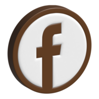 facebook 3d icon png