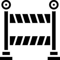 construcción barrera vector icono estilo