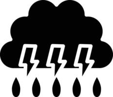 Thunderstorm Vector Icon Style