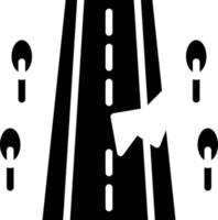 la carretera grieta vector icono estilo