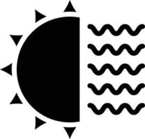 calor ola vector icono estilo