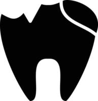 Tooth Decayed Vector Icon Style