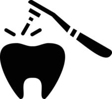 diente perforación vector icono estilo