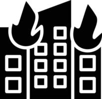 Building Fire Vector Icon Style