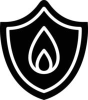Fire Shield Vector Icon Style