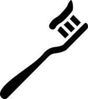 Tooth Paste on Brush Vector Icon Style