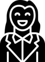 Smiling Women Vector Icon Style