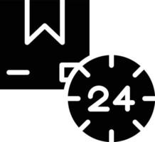 24 Hours Delivery Vector Icon Style