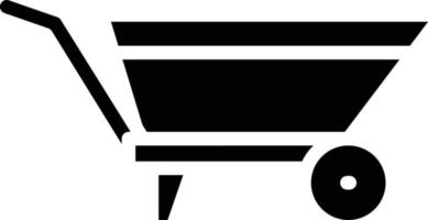 Wheelbarrow Vector Icon Style