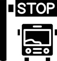 Bus Stop Vector Icon Style