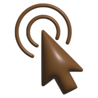 3d icono de cursor puntero png