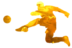 icon of soccer player kicking a ball png