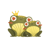 Frog prince with his lover png