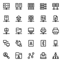 Outline icons for Network and communication. vector