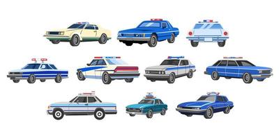 Police Car vector set collection graphic clipart design