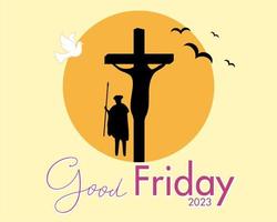 Good Friday banner and Poster. Good Friday is a Christian holiday vector