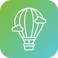 Hot Air Balloon Vector Icon Style