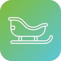 Sled Vector Icon Style