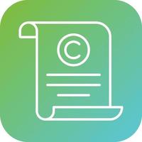 derechos de autor vector icono estilo