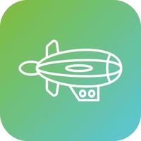 dirigible vector icono estilo