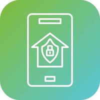 hogar seguridad aplicación vector icono estilo
