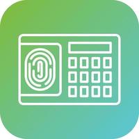 Fingerprint Scanner Vector Icon Style