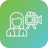 Camera Operator Male Vector Icon Style