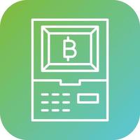 criptomoneda Cajero automático vector icono estilo