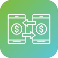 enviar dinero móvil vector icono estilo