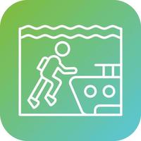 Wreck Diving Vector Icon Style