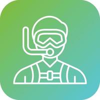 Diver Male Vector Icon Style