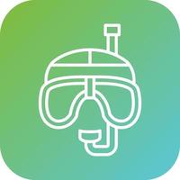 Mask and Snorkel Vector Icon Style