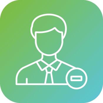 Eliminar usuario vector icono estilo