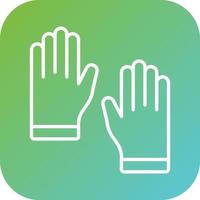 Latex Gloves Vector Icon Style