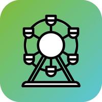 Ferris Wheel Vector Icon Style