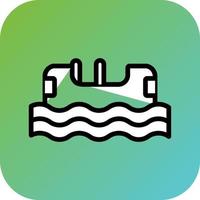 Log Flume Vector Icon Style