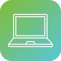 Laptop Computer Vector Icon Style