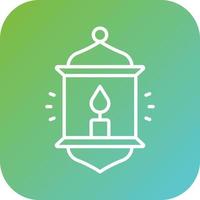 Camping Lamp Vector Icon Style