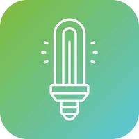 Cfl Tubular Bulb Vector Icon Style