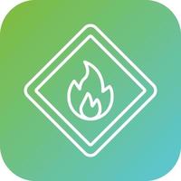 Fire Hazard Vector Icon Style