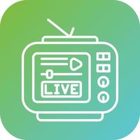 Live Tv Vector Icon Style
