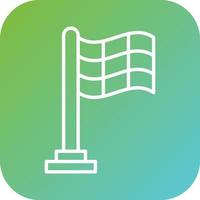 Goal Flag Vector Icon Style