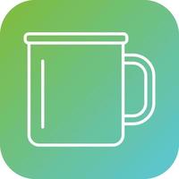 Metal Mug Vector Icon Style